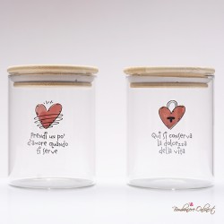 Bomboniera Solidale Barattolo Piccolo Cuoricini