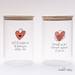 Bomboniera Solidale Barattolo Grande Cuoricini