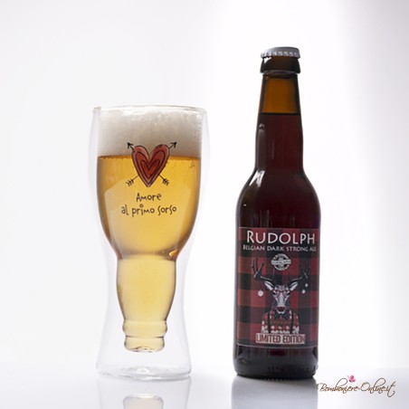 Bomboniera Solidale Bicchiere Birra con Bottiglia Cuoricini