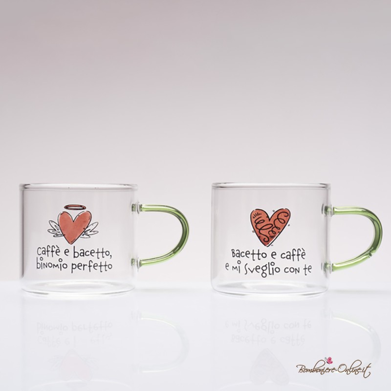 Bomboniera Solidale Set 6 Tazzine Cuoricini