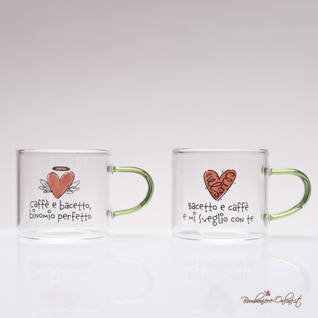 Bomboniera Solidale Set 2 Tazzine Cuoricini