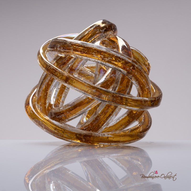 Bomboniera Solidale Nodo d'Amore Ambra Maxi