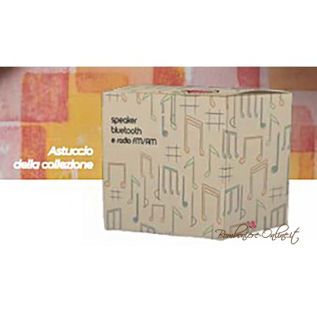Bomboniera Radio Speaker Bluetooth Giradischi Avorio