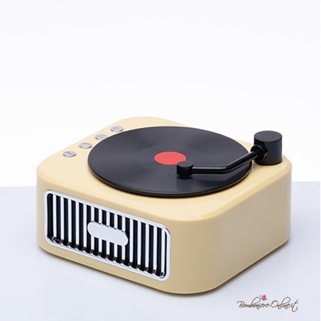 Bomboniera Radio Speaker Bluetooth Giradischi Avorio
