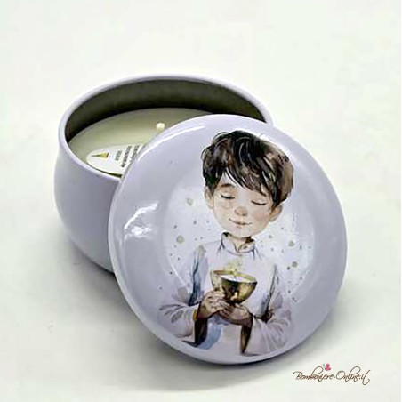 Bomboniera Candela in Latta Prima Comunione Bambino