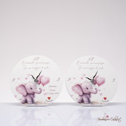 Bomboniera Orologio Personalizzabile Elefantino Rosa