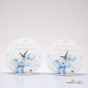 Bomboniera Orologio Personalizzabile Elefantino Azzurro