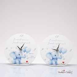 Bomboniera Orologio Personalizzabile Elefantino Azzurro