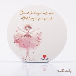Bomboniera Solidale Quadretto "Ballerina" Personalizzabile