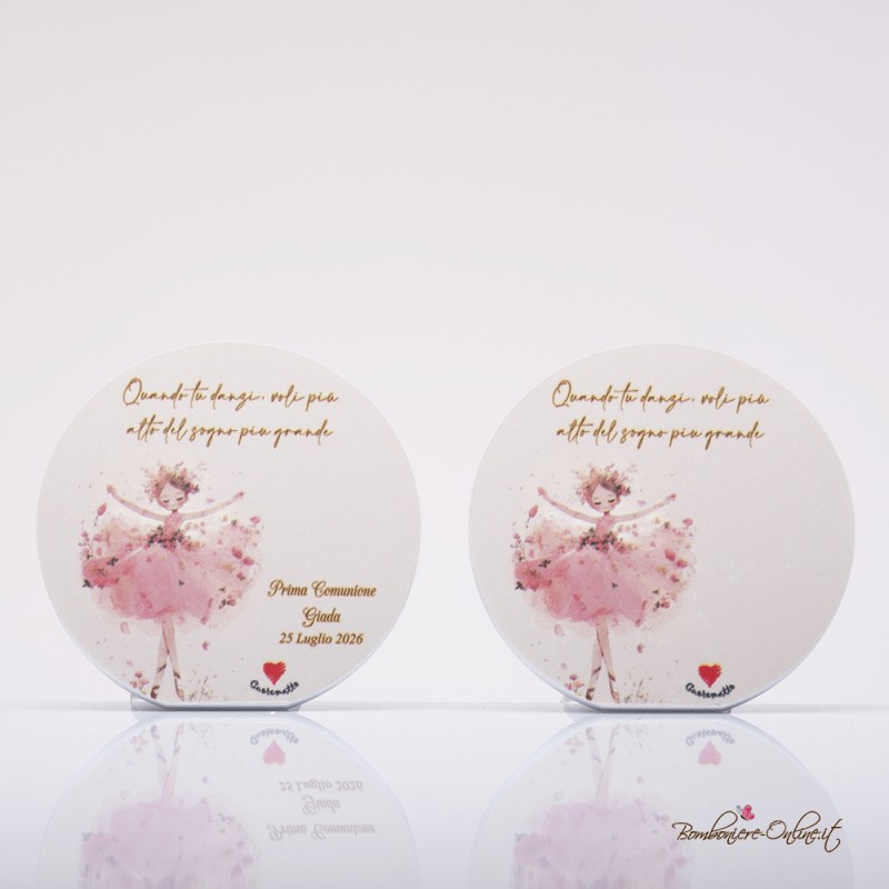 Bomboniera Solidale Quadretto "Ballerina" Personalizzabile