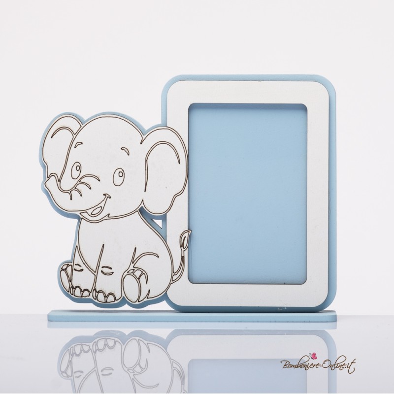 Bomboniera Solidale Portafoto Elefante azzurro