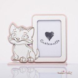 Bomboniera Solidale Portafoto Gattino rosa