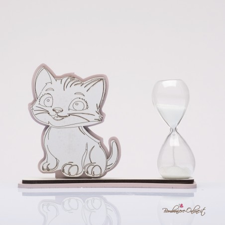 Bomboniera Solidale Clessidra Gattino rosa