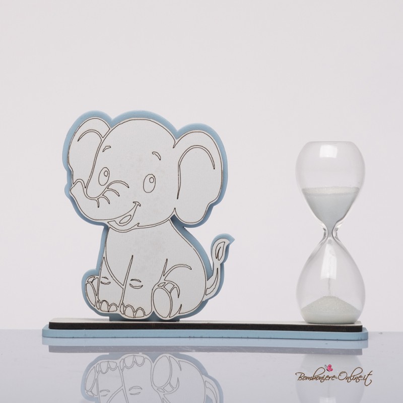 Bomboniera Solidale Clessidra Elefantino azzurro