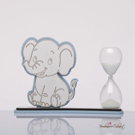 Bomboniera Solidale Clessidra Elefantino azzurro