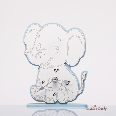 Bomboniera Solidale Orologio Elefantino azzurro