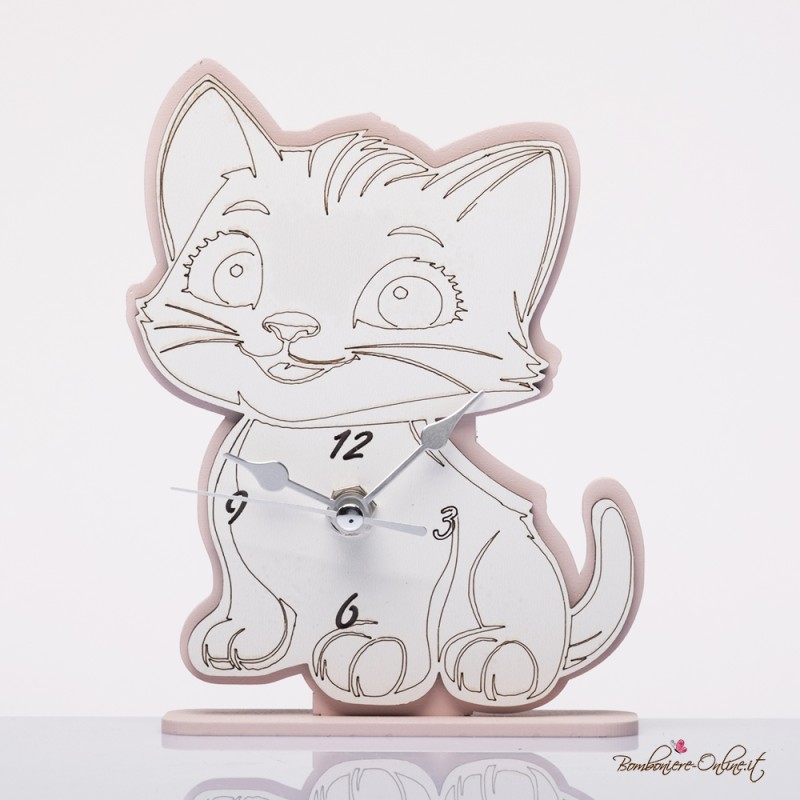 Bomboniera Solidale Orologio Gattino rosa
