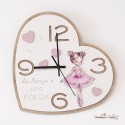 Orologio da Parete serie "Ballerina" Rosa