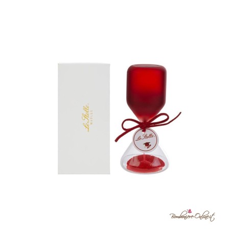 Bomboniera Laurea Clessidra Media Satinata e Trasparente