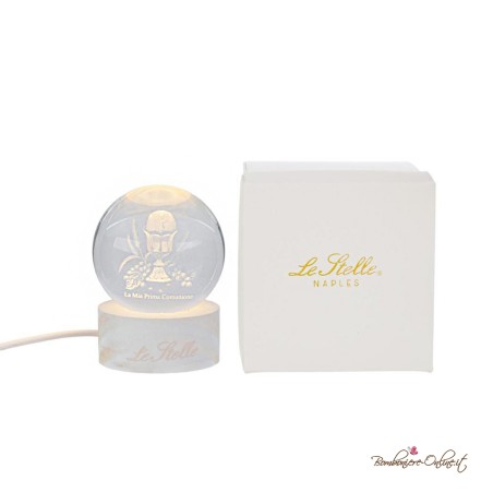 Bomboniera Lampada Globo Luminoso Prima Comunione USB