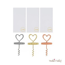 Levaturaccioli Cuore in Metallo 3 Colori