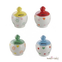 Bomboniera Salvadanaio Grande in Ceramica Colorata