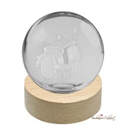 Bomboniera Lampada Sfera Luminosa con Scooter Vespa