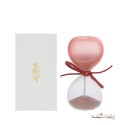 Bomboniera Clessidra Piccola in Vetro Satinato Rosa