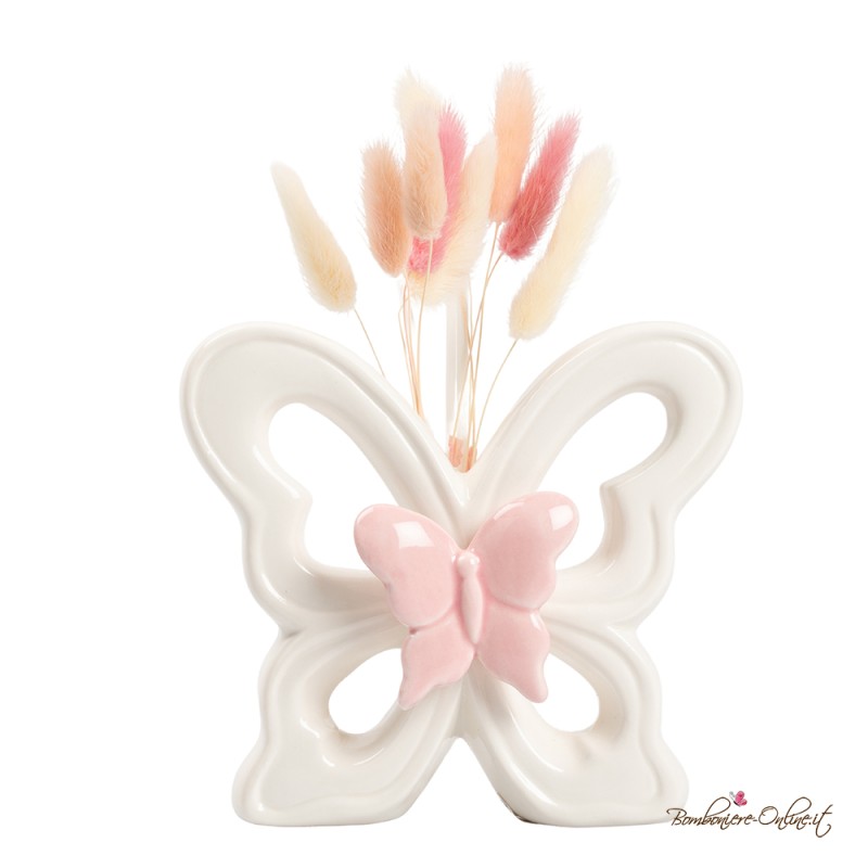 Bomboniera Profumatore Farfalle Bianca e Rosa