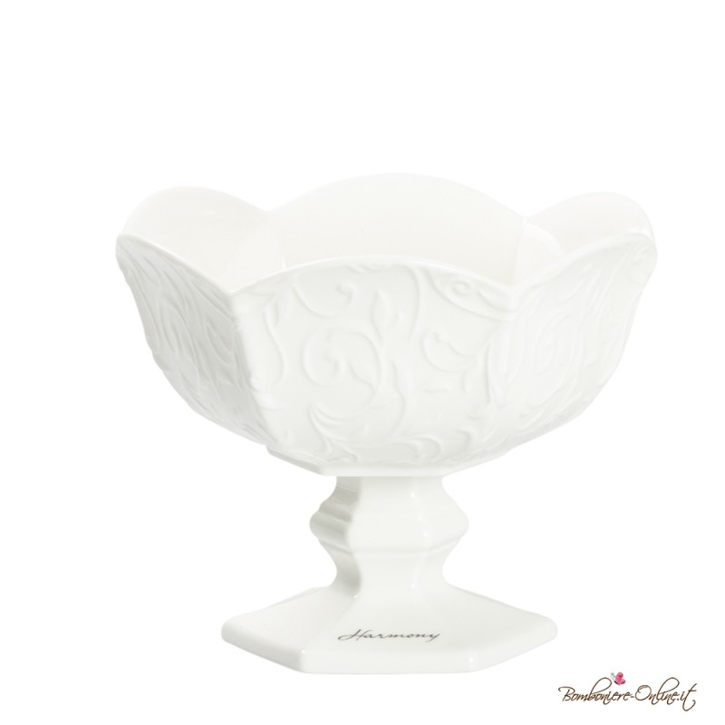 Bomboniere Coppa in Porcellana Bianca