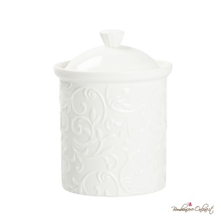 Bomboniere Utili Barattolo Biscotti in Porcellana Bianca