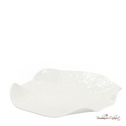 Bomboniere Coppa Svuota Tasche a Fazzoletto in Ceramica Bianca