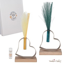 Bomboniera Profumatore Cuore con base in Legno