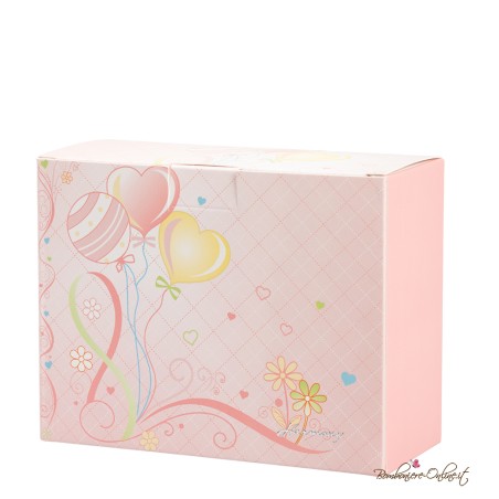 Bomboniera Orologio Palloncino in Porcellana Rosa con Frase