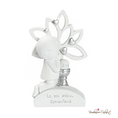 Bomboniera Albero Prima Comunione Bambino con Cuori Silver