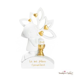 Bomboniera Albero Prima Comunione Bambino con Cuori Gold