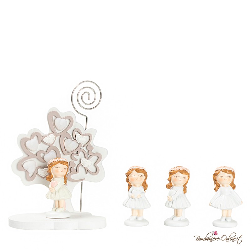 Bomboniera Albero di Cuori Bambina Clip portafoto