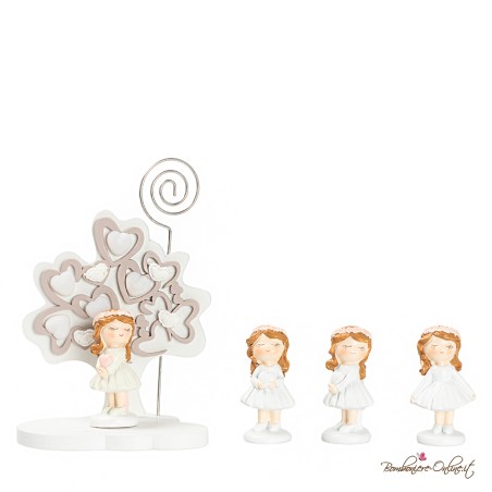 Bomboniera Albero di Cuori Bambina Clip portafoto