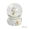 Bomboniera Sfera di Neve Prima Comunione Bambina con Dettagli Gold