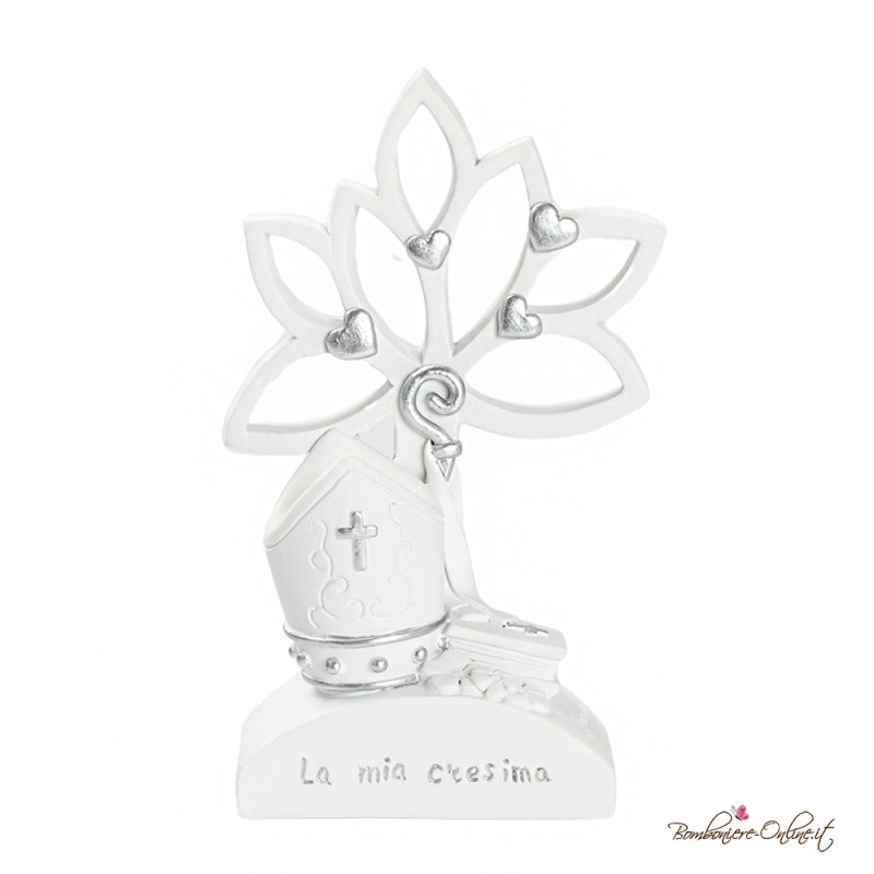 Bomboniera Albero Santa Cresima con Cuori Silver