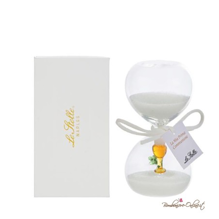 Bomboniera Clessidra in vetro con Calice Prima Comunione