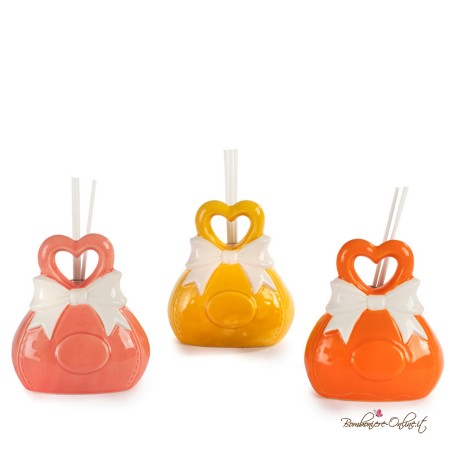 Bomboniera Profumatore Borsetta in Porcellana Color