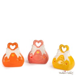 Bomboniera Borsetta in Porcellana Color con Luce Led