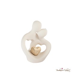 Bomboniera Innamorati con Cuore Oro