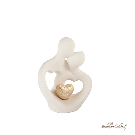 Bomboniera Innamorati con Cuore Oro