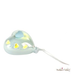 Bomboniera Palloncino Cuore Celeste con Luce Led