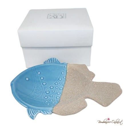 Pesce Svuotatasche in Porcellana Bicolore