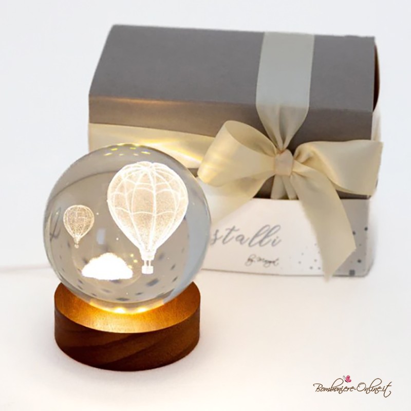 Bomboniera Lampada Piccola Sfera Luminosa Mongolfiere