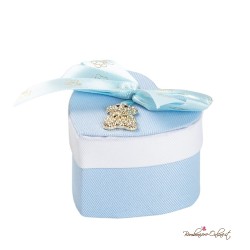 Scatolina Confetti Bimbo Bicolore con Pendente Orsetto