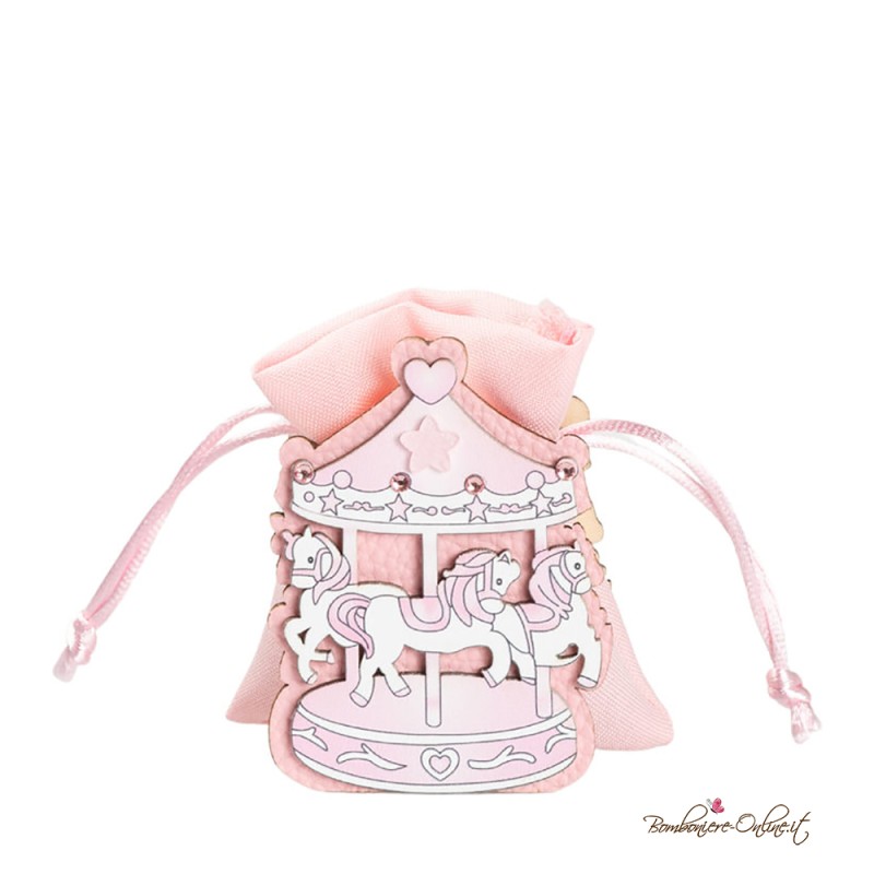 Porta Confetti Rosa Giostra di Cavalli